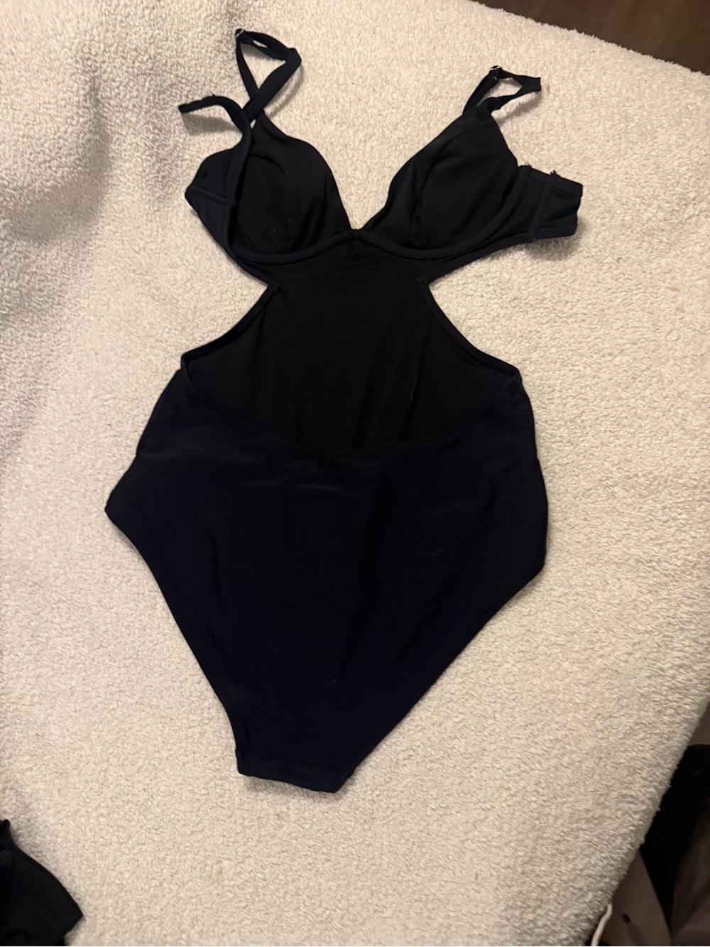 Black Cutout One-Piece Swimsuit - Kids